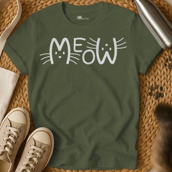 MewTee Military Green / S Meow Shirt | Cat Tee