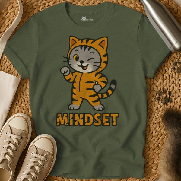 MewTee Military Green / S Mindset Shirt | Cat Tee