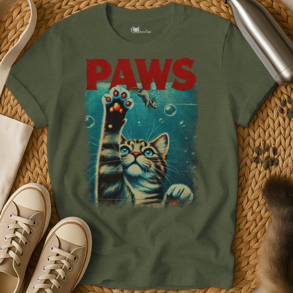 MewTee Military Green / S Paws Shirt | Cat Tee