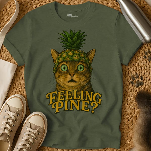 MewTee Military Green / S Pineapple T Shirt | Cat Tee