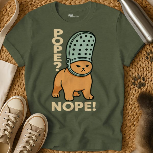 MewTee Military Green / S Pope Shirt | Cat Tee