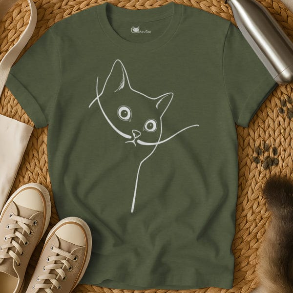 MewTee Military Green / S Salvador Dali Shirt | Cat Tee