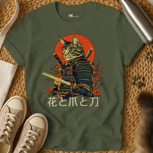 MewTee Military Green / S Samurai Cat Shirt | Cat Tee