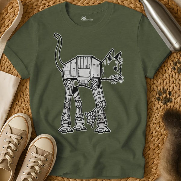 MewTee Military Green / S Star Cat Shirt | Cat Tee