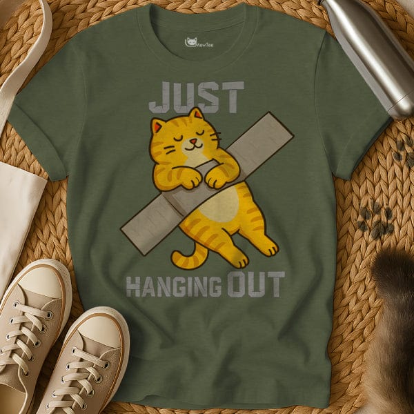 MewTee Military Green / S Tape Cat Tee