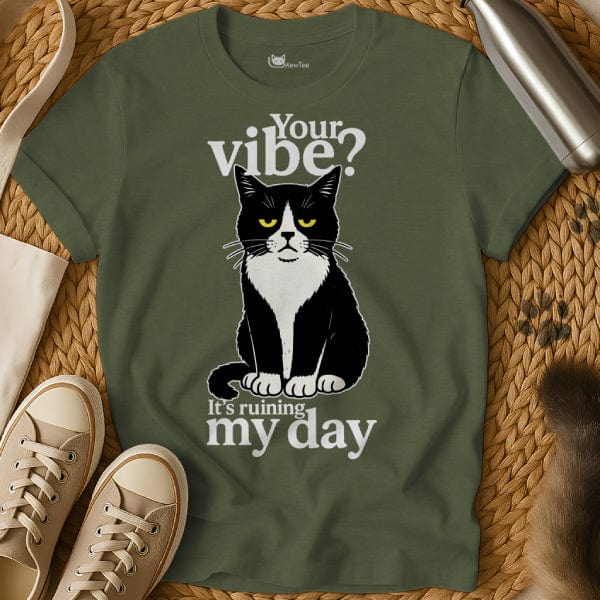 MewTee Military Green / S Vibe T Shirt | Cat Tee
