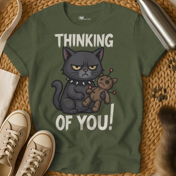 MewTee Military Green / S Voodoo Shirt | Cat Tee