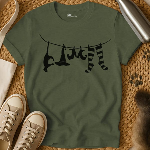MewTee Military Green / S Witch Shirt For Women