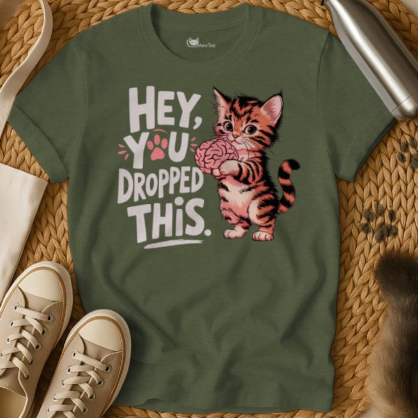 MewTee Military Green / S You Dropped This Shirt | Cat Tee