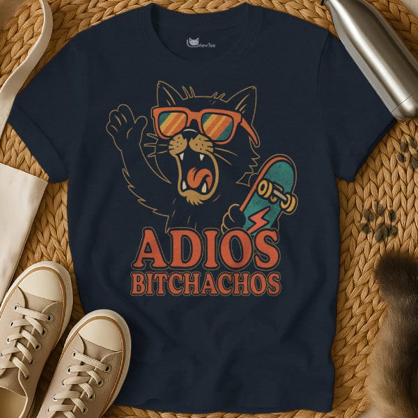 MewTee Navy / S Adios Bitchachos Shirt | Cat Tee