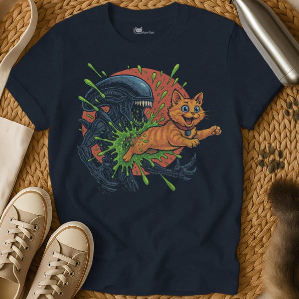 MewTee Navy / S Alien Chestburster Shirt | Cat Tee