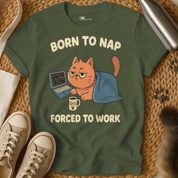 MewTee Navy / S Born to Forced to | Cat Tee