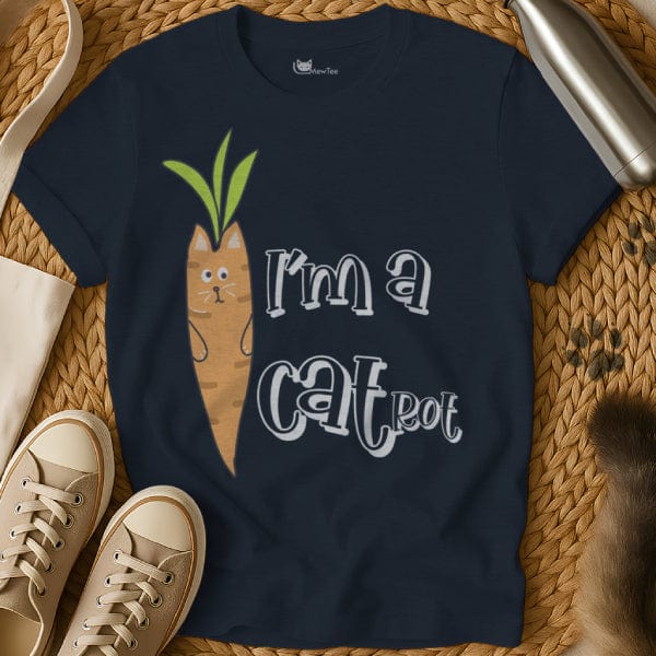 MewTee Navy / S Carrot Shirt | Funny Cat Tee