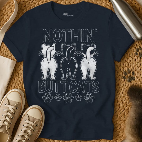 MewTee Navy / S Cat Butt Shirt | Cat Tee