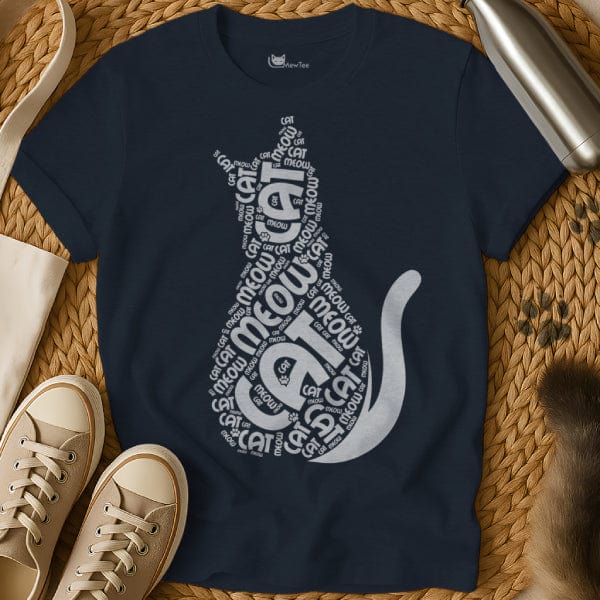 MewTee Navy / S Cat Graphic Shirt | Cat Tee