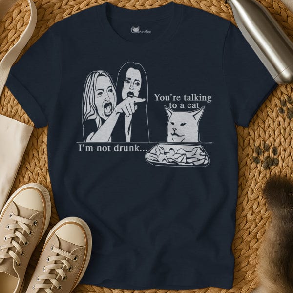 MewTee Navy / S Cat Meme Shirt | Cat Tee