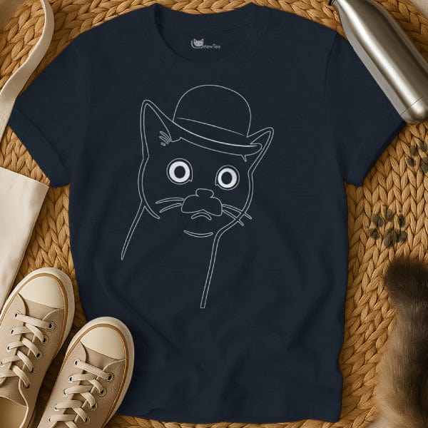 MewTee Navy / S Charlie Chaplin Shirt | Cat Tee