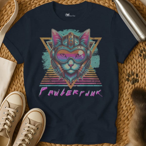 MewTee Navy / S Cyberpunk Shirt | Cat Tee