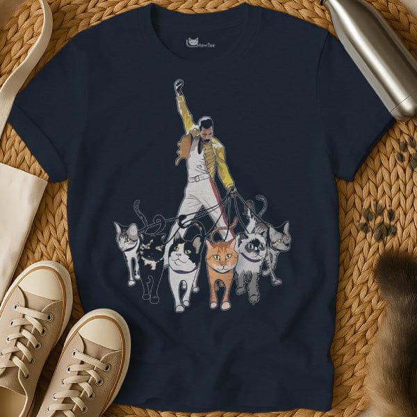 MewTee Navy / S Freddie Mercury Shirt | Cat Tee