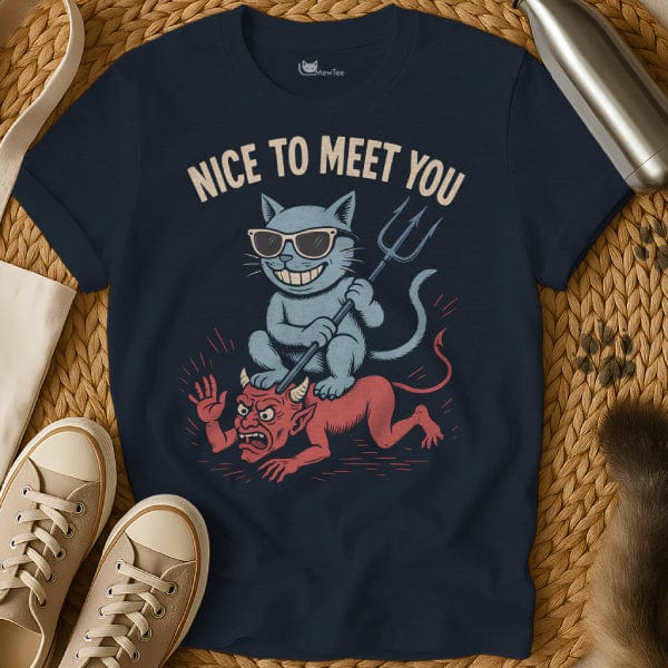 MewTee Navy / S Hell T Shirt | Cat Tee