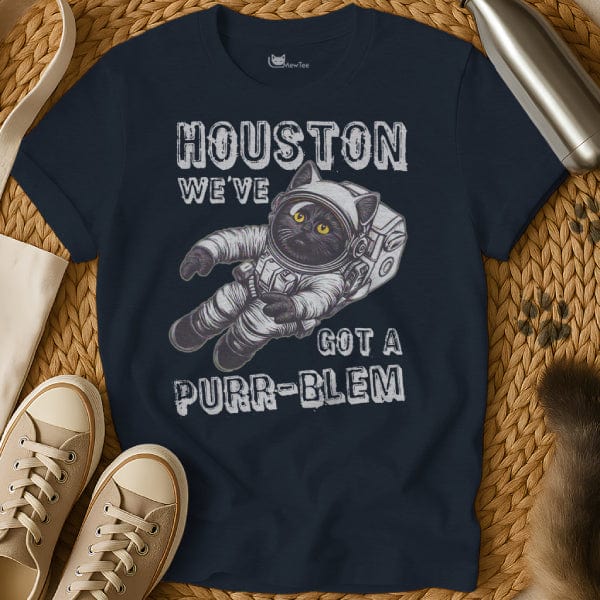 MewTee Navy / S Houston Shirt | Cat Tee