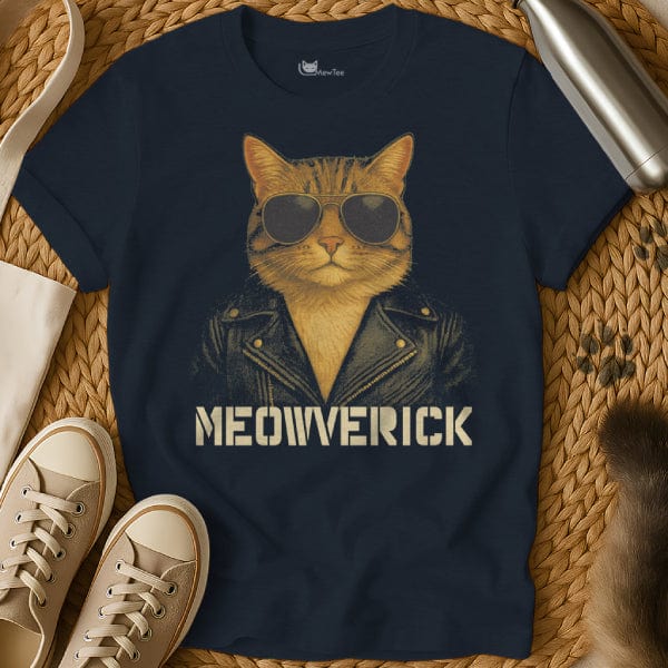MewTee Navy / S Maverick Shirt | Cat Tee