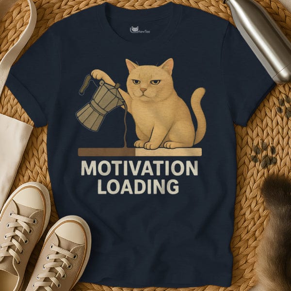 MewTee Navy / S Motivation Shirt | Cat Tee