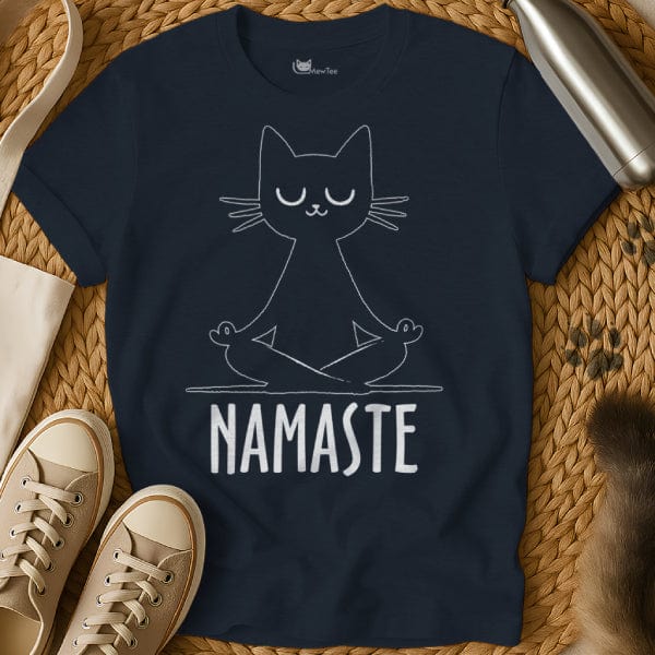 MewTee Navy / S Namaste T-Shirt | Cat Tee