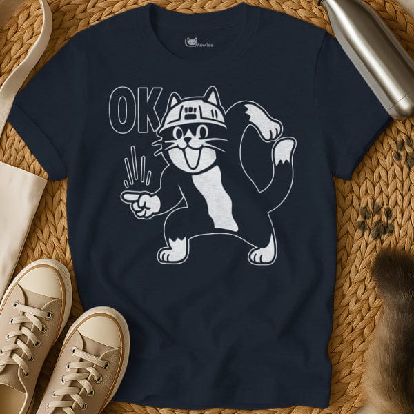 MewTee Navy / S OK Shirt | Cat Tee