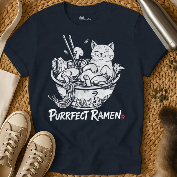 MewTee Navy / S Purrfect Ramen Tee