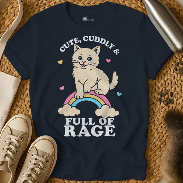 MewTee Navy / S Rage T Shirt | Cat Tee