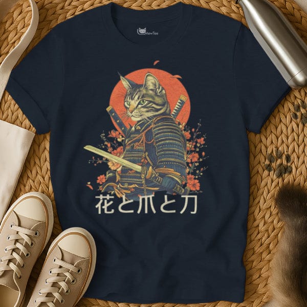 MewTee Navy / S Samurai Cat Shirt | Cat Tee
