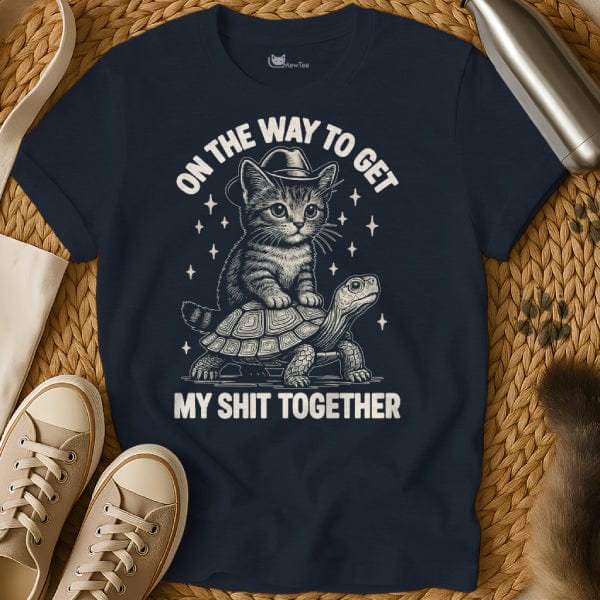 MewTee Navy / S Shit Shirt | Cat Tee