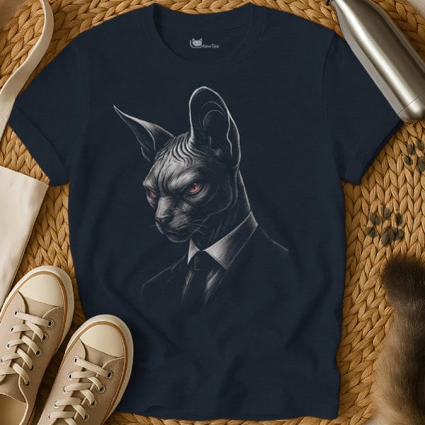 MewTee Navy / S Sphynx Cat T Shirt