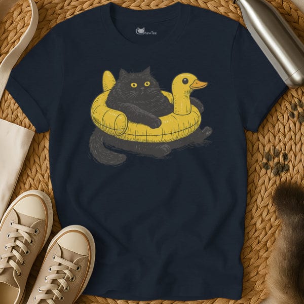 MewTee Navy / S Swimming Cat Tee