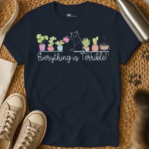 MewTee Navy / S Terrible Shirt | Funny Cat Tee