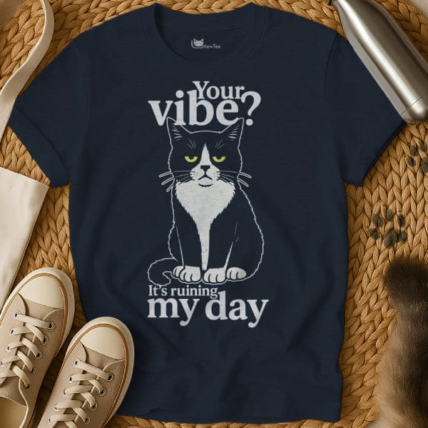 MewTee Navy / S Vibe T Shirt | Cat Tee