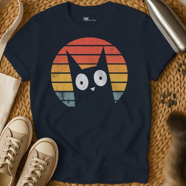MewTee Navy / S Wondering Cat Tee