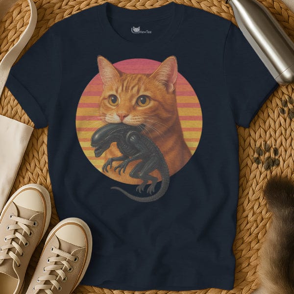 MewTee Navy / S Xenomorph Shirt | Cat Tee