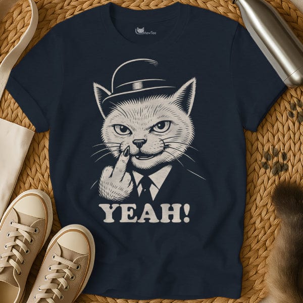 MewTee Navy / S Yeah Shirt | Cat Tee