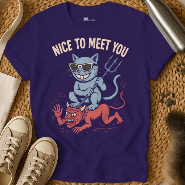 MewTee Purple / S Hell T Shirt | Cat Tee
