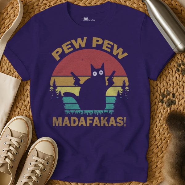 MewTee Purple / S Pew Pew Madafakas Shirt | Cat Tee