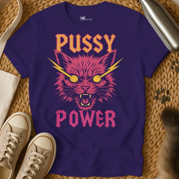 MewTee Purple / S Pussy Power Shirt | Cat Tee