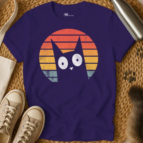 MewTee Purple / S Wondering Cat Tee