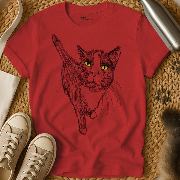 MewTee Red / S Minimalist Cat Shirt | Cat Tee