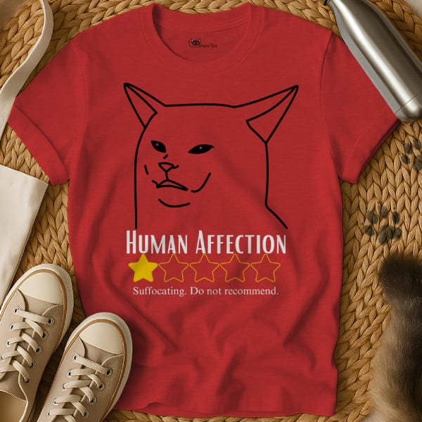 MewTee Red / S One Star Review Shirt | Cat Tee