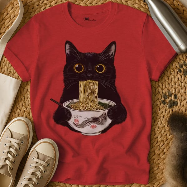 MewTee Red / S Ramen Cat Shirt | Cat Tee