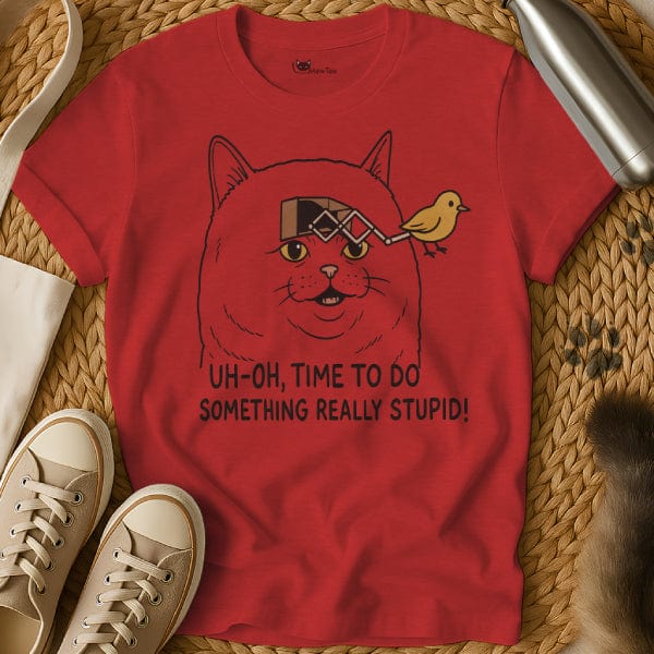 MewTee Red / S Stupid Shirt | Cat Tee