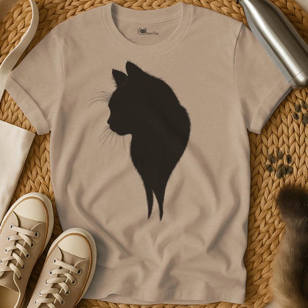 MewTee Sand / S Black Cat Shirt