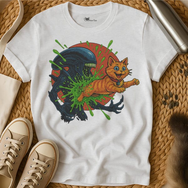 MewTee White / S Alien Chestburster Shirt | Cat Tee